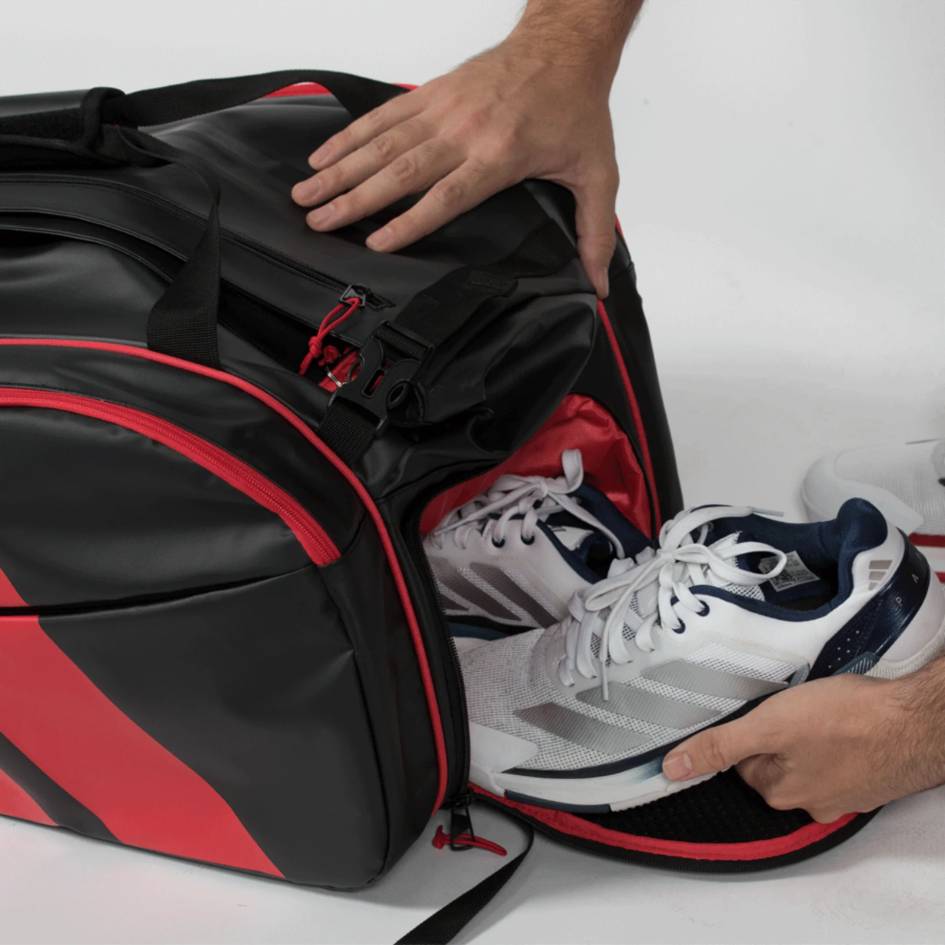 Tas Raket Padel Bag Adidas Multigame 3.5 Black Red by Ale Galan 2026 Racket Bag/Backpack