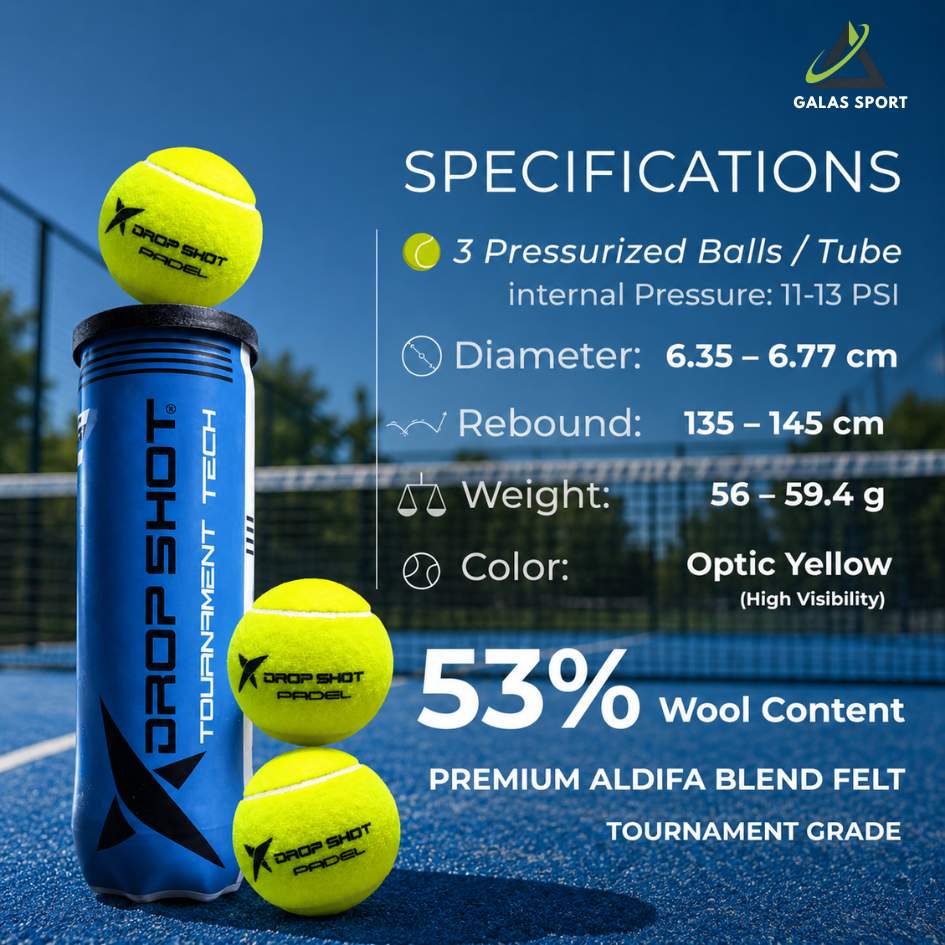 DropShot Tournament Tech Ball 1 tube (3pcs)
