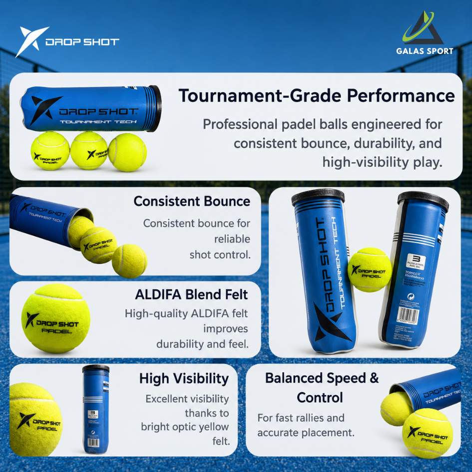 DropShot Tournament Tech Ball 1 tube (3pcs)
