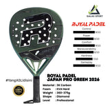 Royal Padel Japan Pro Green 2026 Carbon 3K (Diamond) Racket/Raket Padel