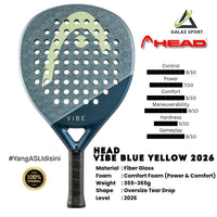 HEAD Vibe Series Carbon FIberGlass Racket/Raket padel