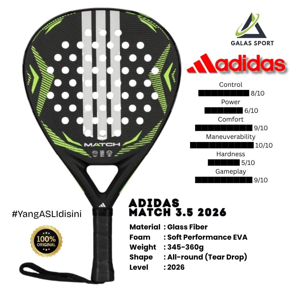 Adidas Match Black Green  3.5 2026