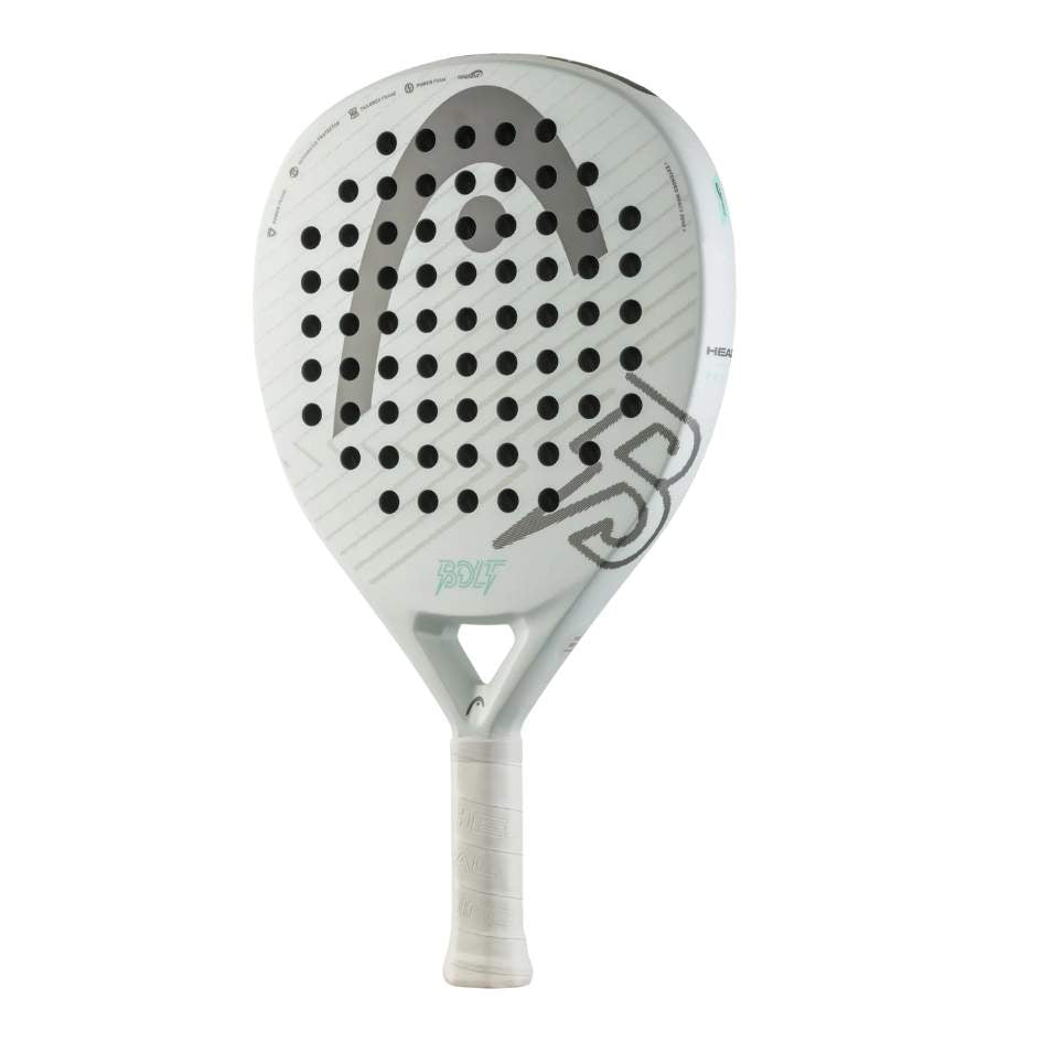 HEAD Bolt Series White/Grey Carbon FiberGlass Racket/Raket padel (Salinan)