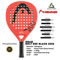HEAD Bolt Series Carbon FIberGlass Racket/Raket padel