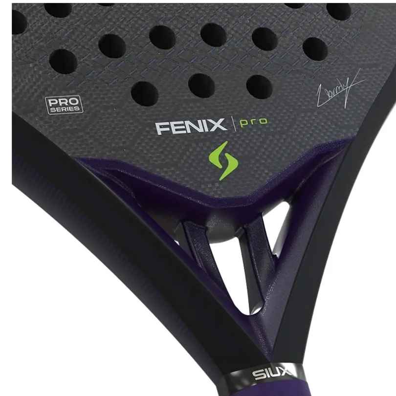 Siux Fenix Pro Black Purple Carbon 12K (Hybrid) 2026 by Leo Ausburger Racket/Raket Padel