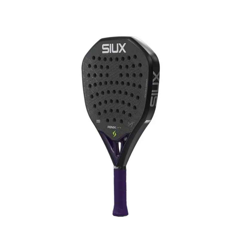 Siux Fenix Pro Black Purple Carbon 12K (Hybrid) 2026 by Leo Ausburger Racket/Raket Padel