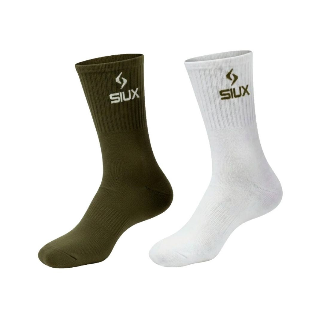 Siux Socks Long Groove 26 Green/White 2-Pack
