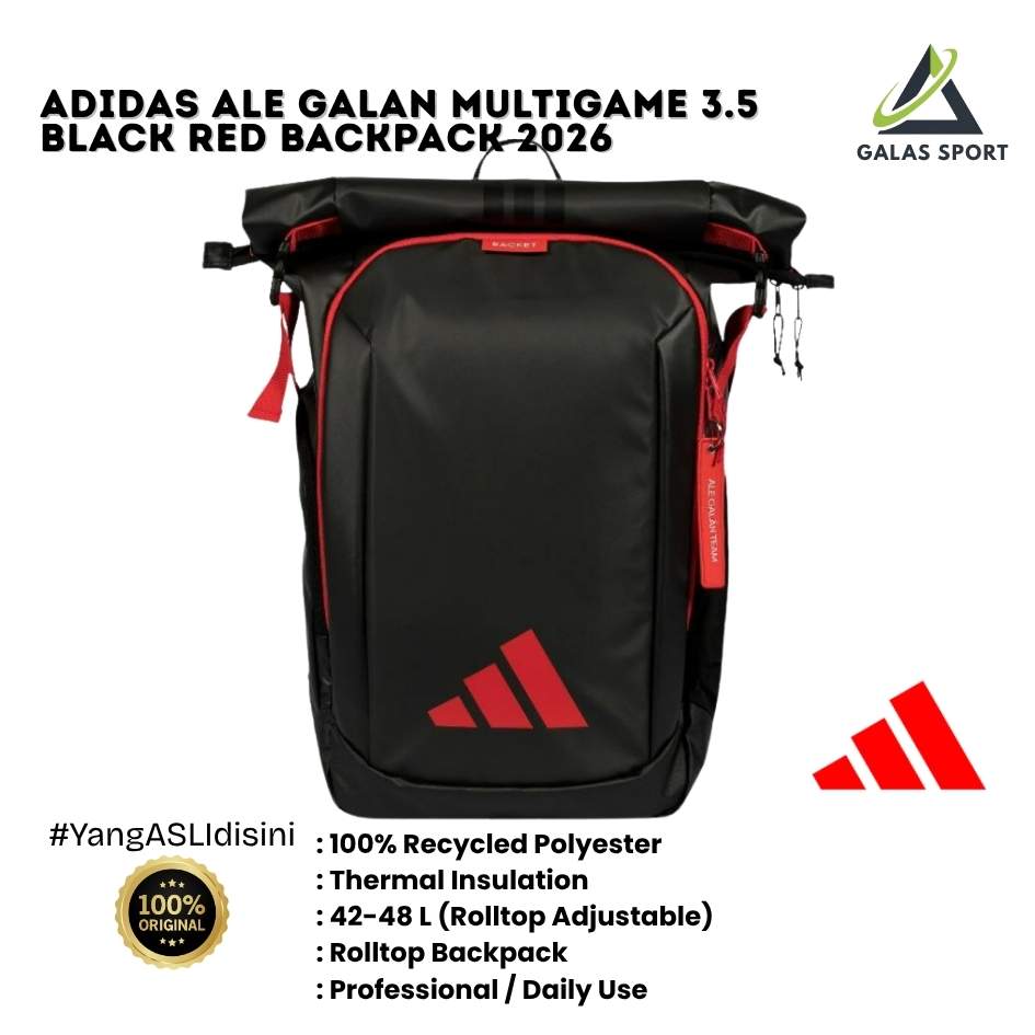 Tas Backpack Padel Bag Adidas Multigame Black Red 3.5 by Ale Galan 2026