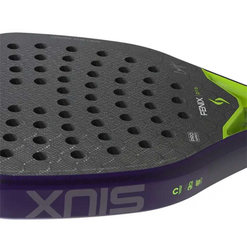 Siux Fenix Pro Glow Purple Carbon 12K (Hybrid) 2026 by Leo Ausburger Racket/Raket Padel