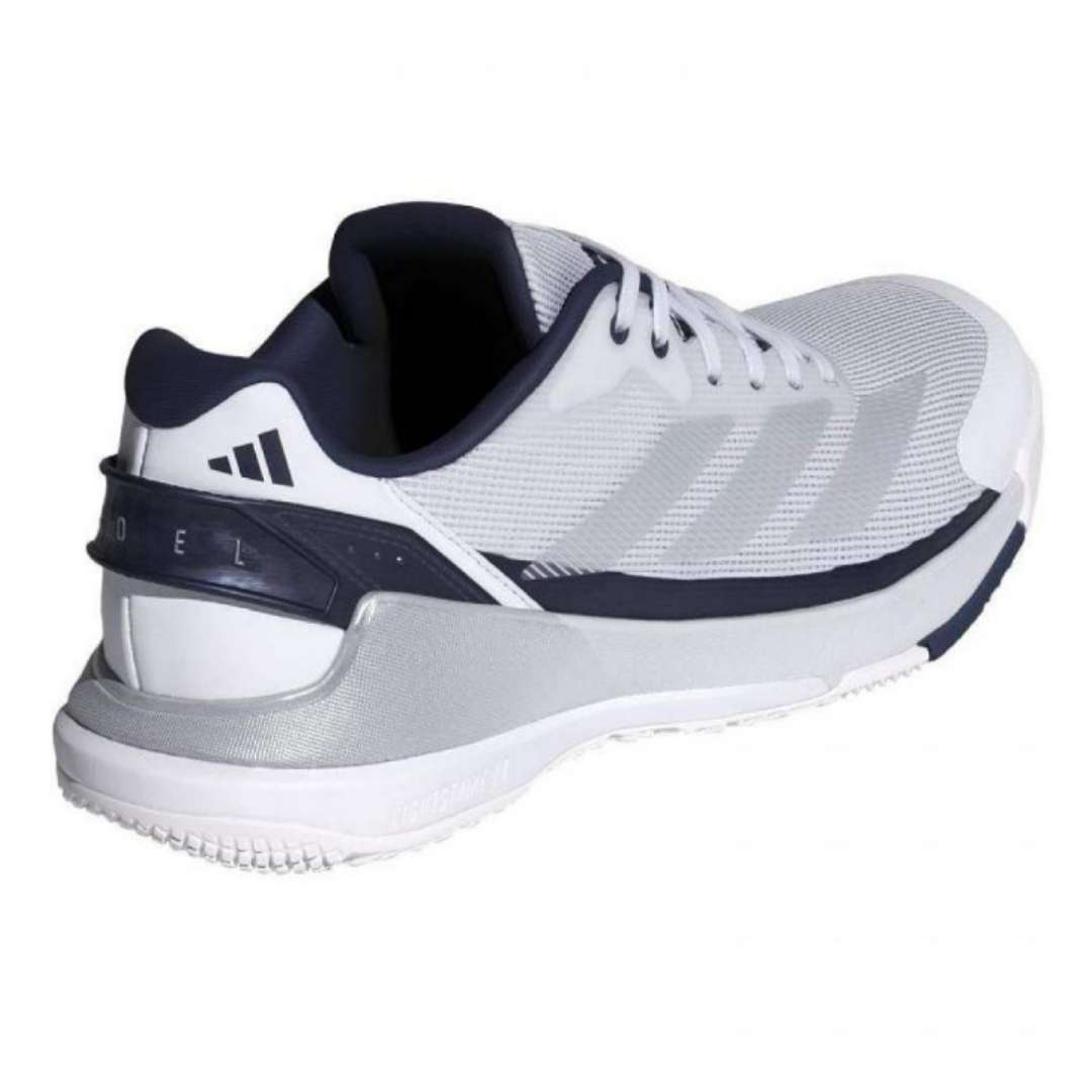 Padel Shoes Adidas Crazyquick LS Padel White Blue Gray Sneakers Sepatu Padel