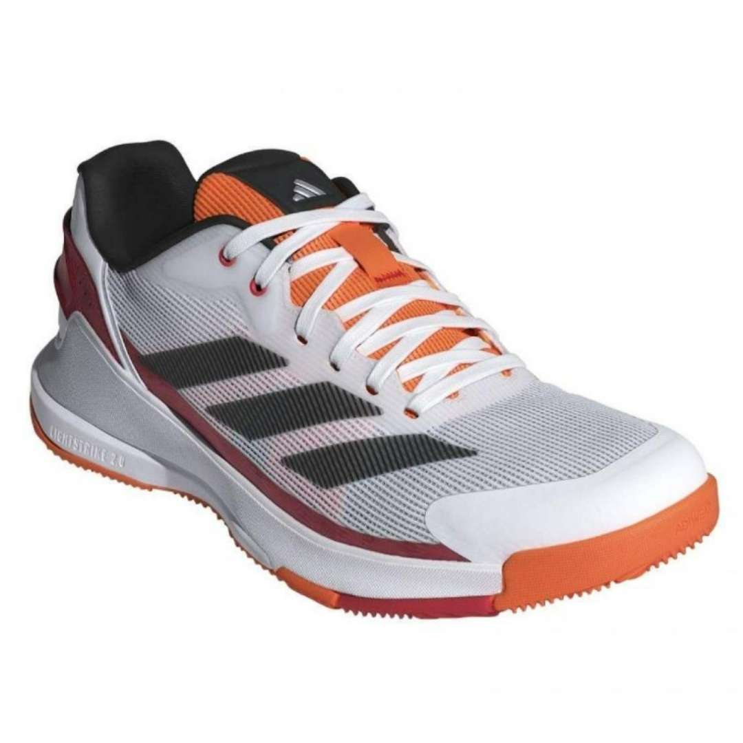Padel Shoes Adidas Crazyquick LS Padel White Red Orange Sneakers Sepatu Padel