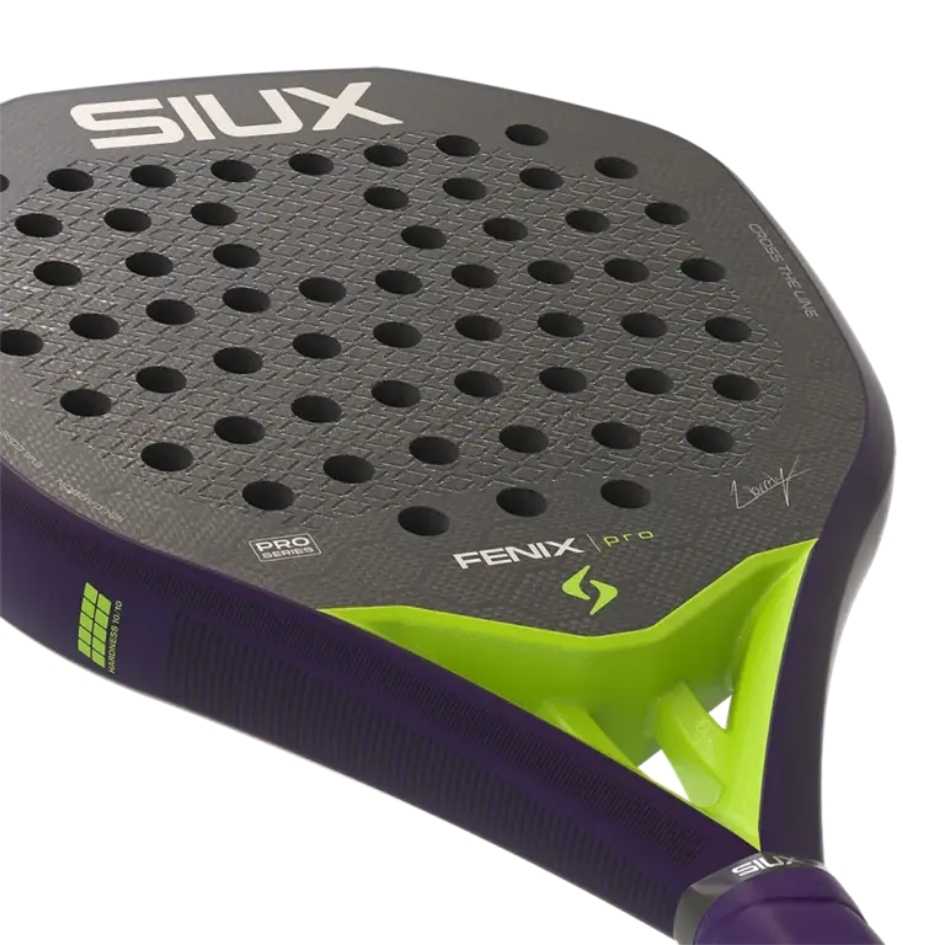 Siux Fenix Pro Glow Purple Carbon 12K (Hybrid) 2026 by Leo Ausburger Racket/Raket Padel