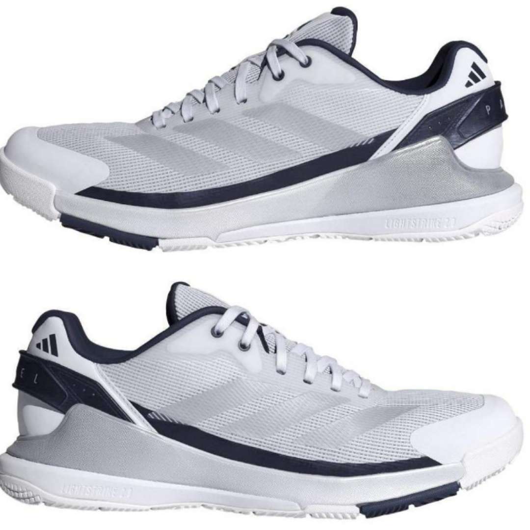 Padel Shoes Adidas Crazyquick LS Padel White Blue Gray Sneakers Sepatu Padel