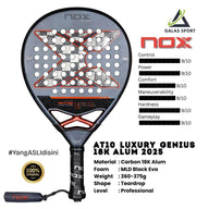 NOX AT10 Luxury Genius Alum 18K 2025  (Teardrop) by Agustin Tapia Racket/Raket Padel