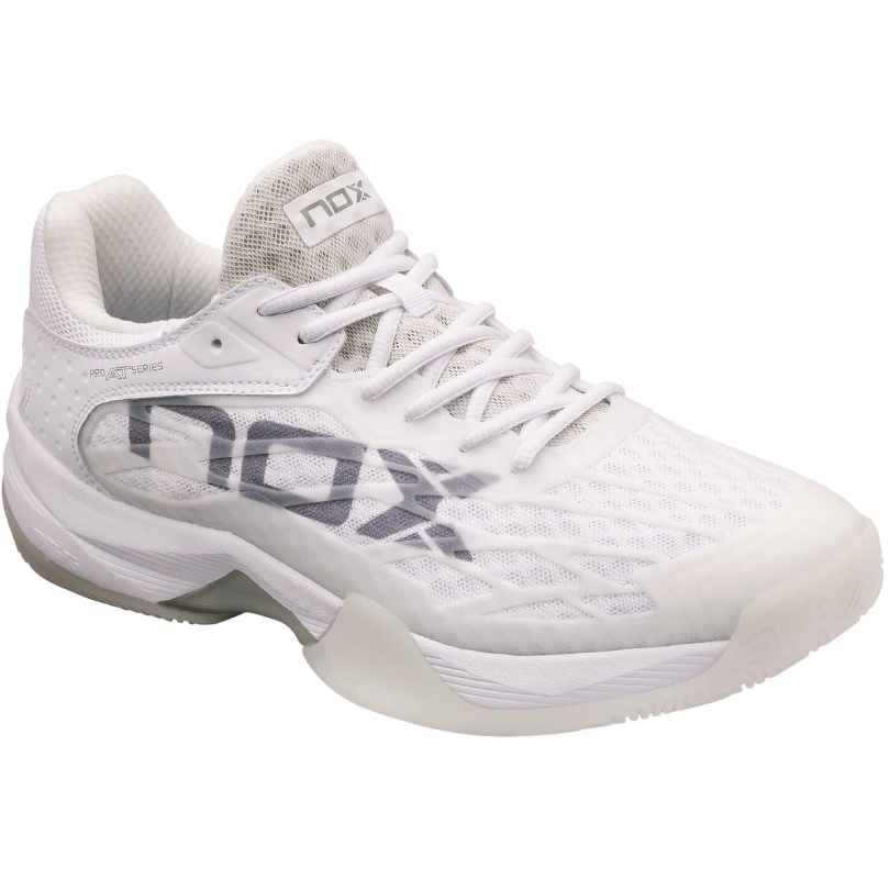 Padel Shoes Nox AT10 LUX White Grey Sepatu Padel
