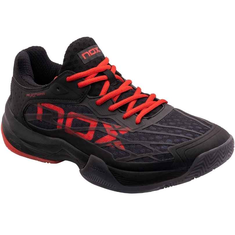 Padel Shoes Nox AT10 LUX Black Red Sepatu Padel