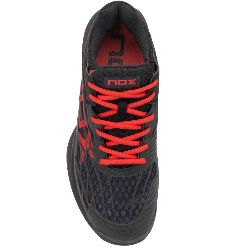 Padel Shoes Nox AT10 LUX Black Red Sepatu Padel