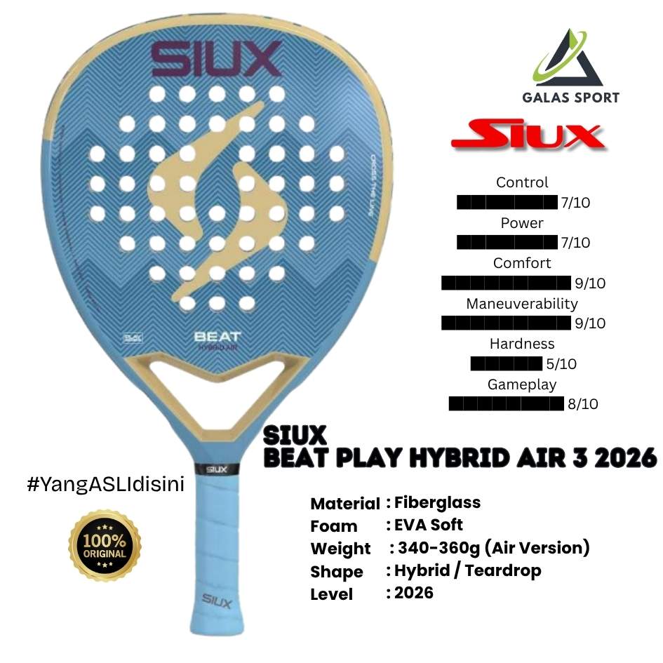 Siux Beat Play Hybrid 3 Racket/Raket Padel