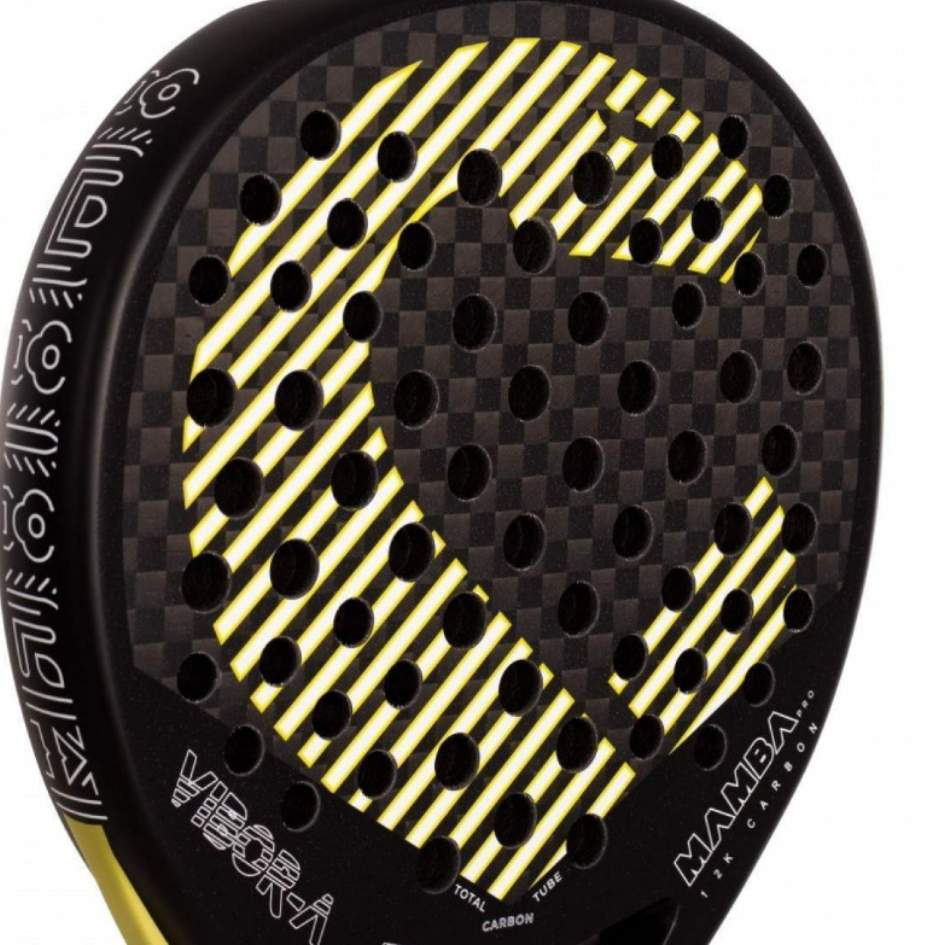 Vibora Mamba Pro Black 2025 Carbon 12K Racket/Raket Padel