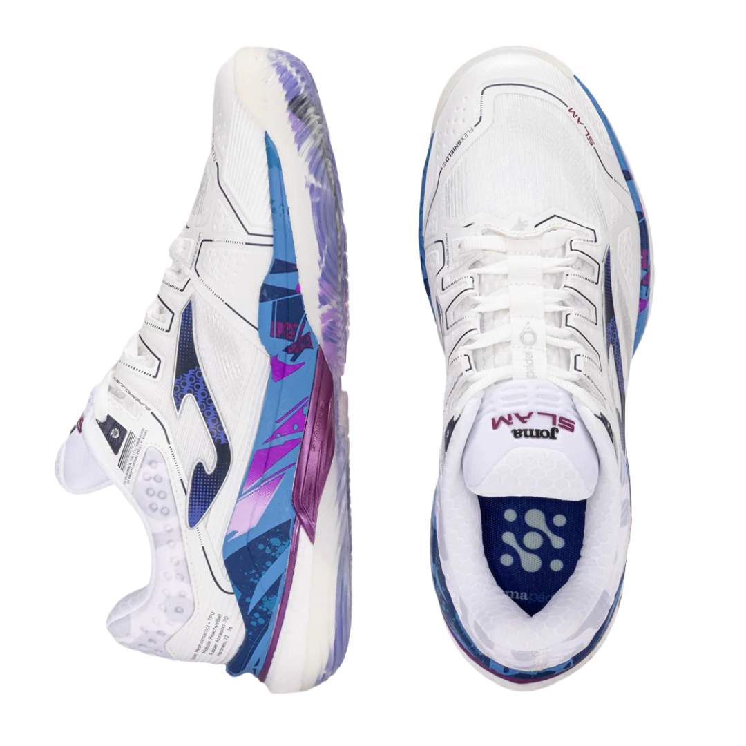 Padel Shoes Joma APPT Slam 2599 White Blue Sneakers Sepatu Padel  Sepatu Padel Unisex | Sepatu Padel Pria Wanita 2026
