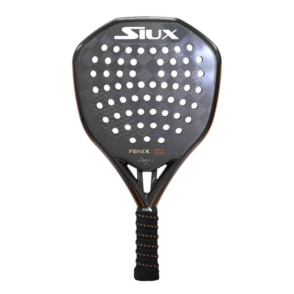 Siux Fenix Pro 5 Black Carbon 12K (Hybrid) 2025 by Leo Ausburger Racket/Raket Padel
