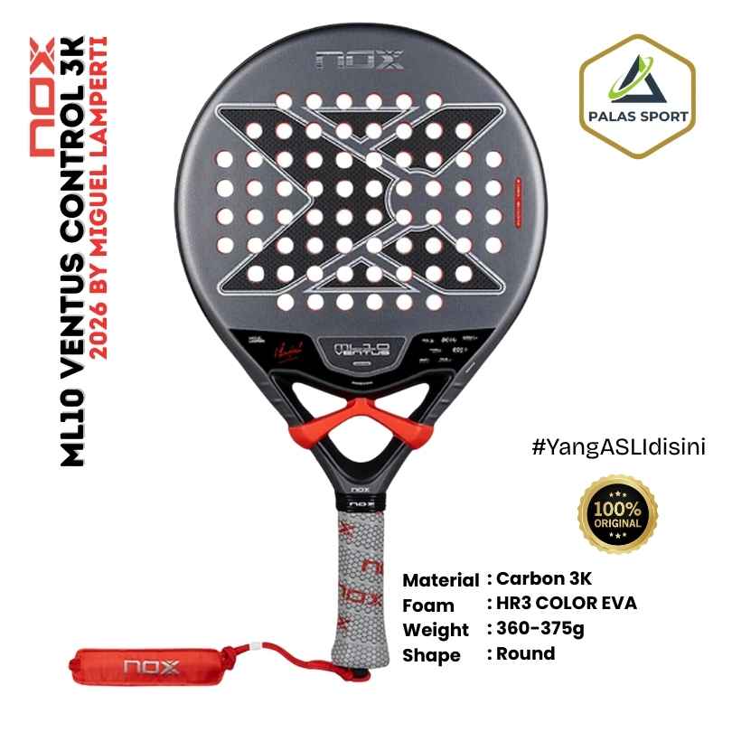 NOX ML10 Ventus Control Carbon 3K 2026 by Miguel Lamperti Racket/Raket Padel