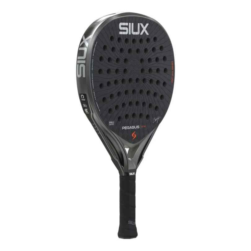 Siux Pegasus Pro 2026 Strom Grey Carbon 12K (inverted Teardrop) by Alex Chozas Racket/Raket Padel (Salinan)