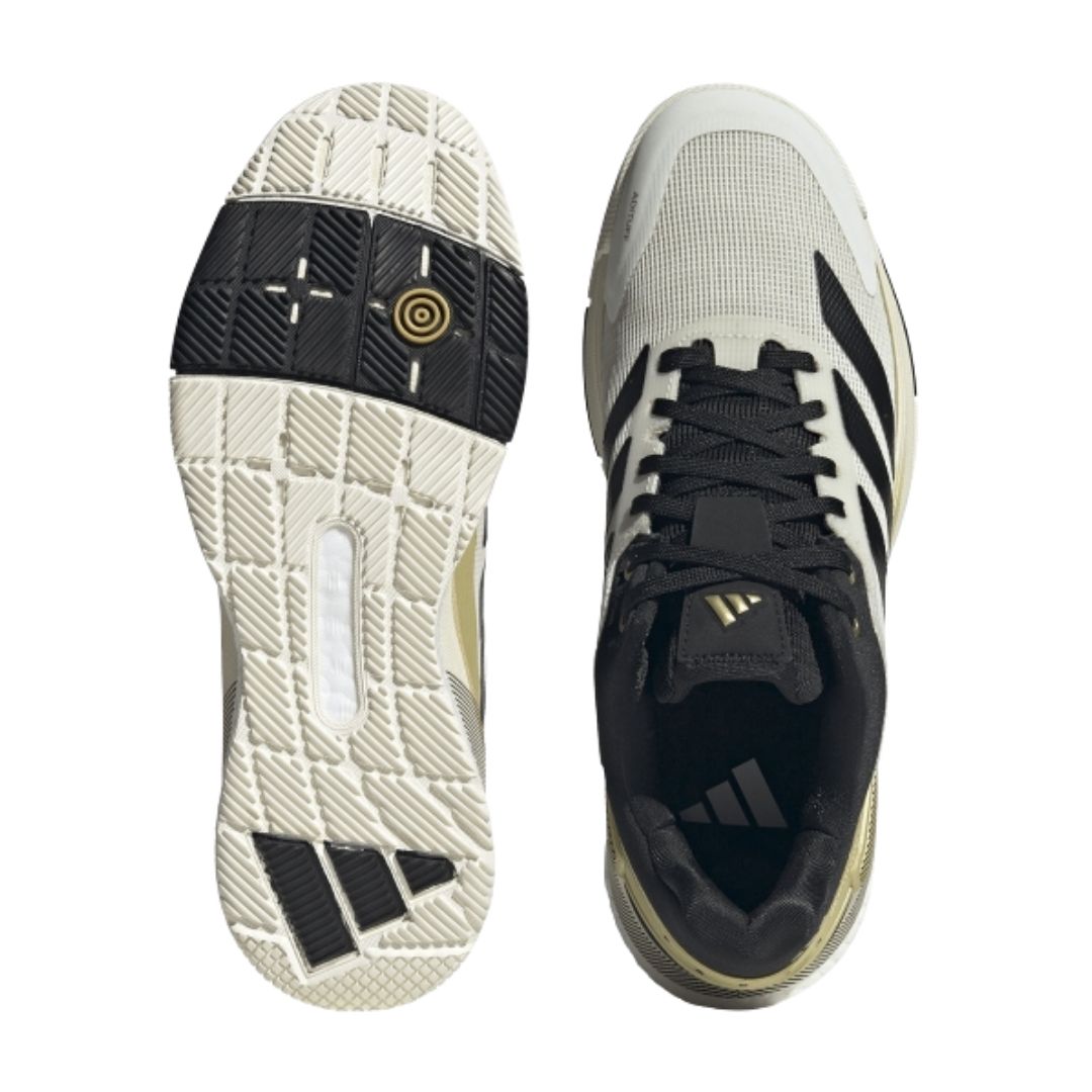 Padel Shoes Padel Shoes Boost Adidas Crazyquick Off White/Core Black/Gold Metallic 2026 Sneakers Sepatu Padel