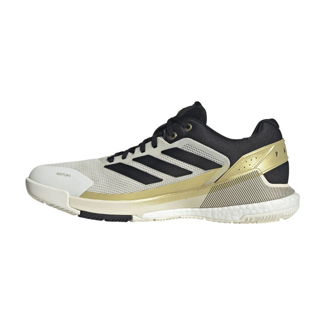 Padel Shoes Padel Shoes Boost Adidas Crazyquick Off White/Core Black/Gold Metallic 2026 Sneakers Sepatu Padel