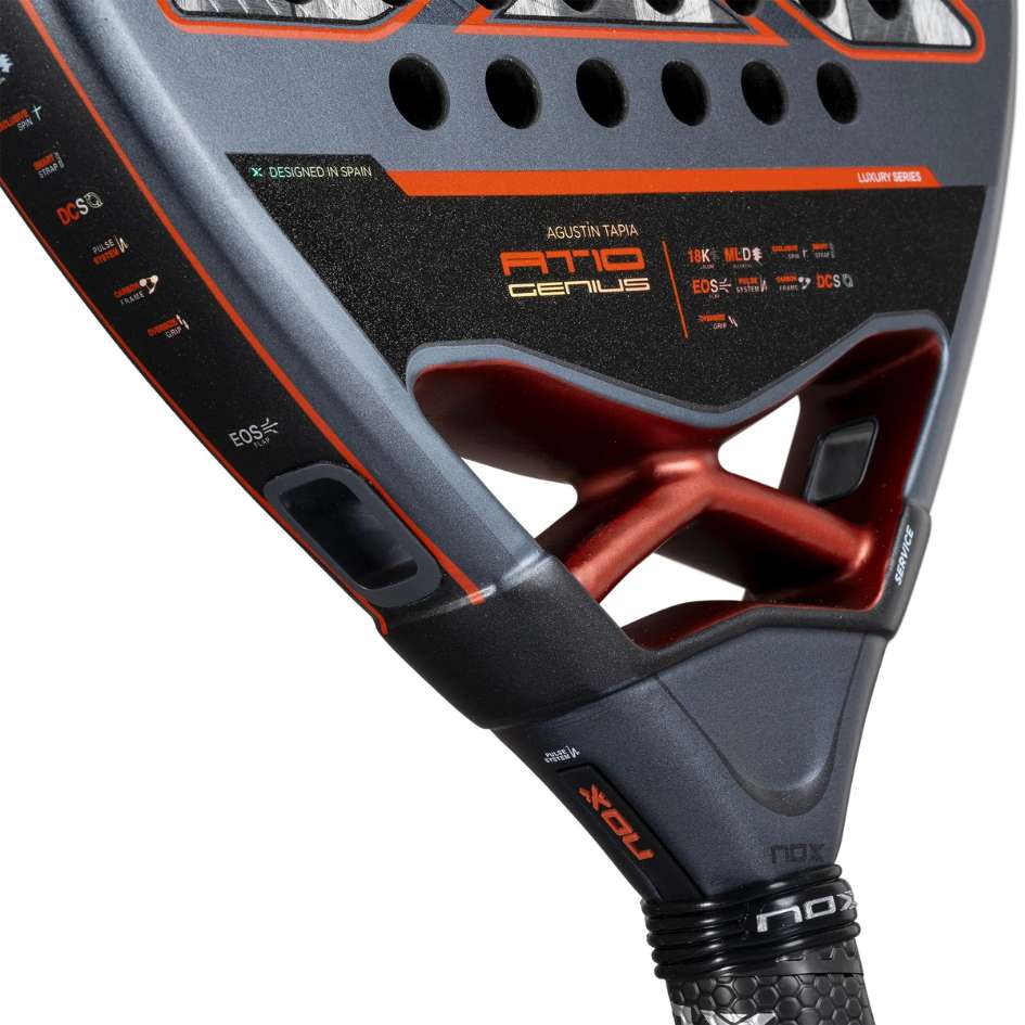 NOX AT10 Luxury Genius Alum 18K 2025  (Teardrop) by Agustin Tapia Racket/Raket Padel