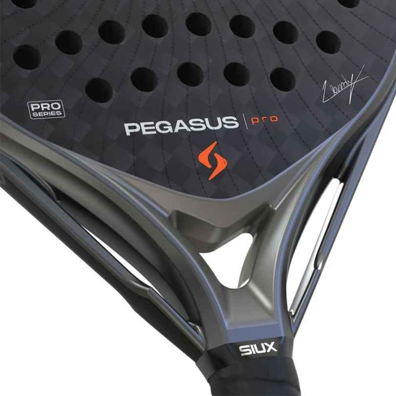 Siux Pegasus Pro 2026 Strom Grey Carbon 12K (inverted Teardrop) by Alex Chozas Racket/Raket Padel (Salinan)