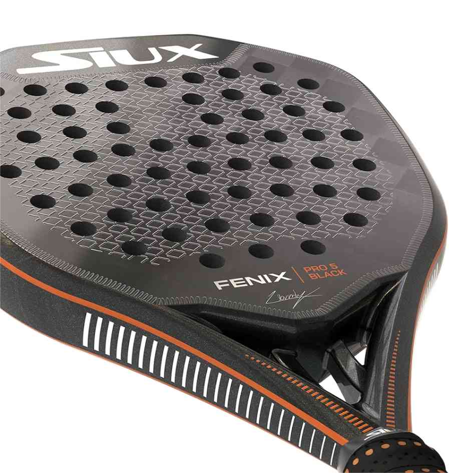 Siux Fenix Pro 5 Black Carbon 12K (Hybrid) 2025 by Leo Ausburger Racket/Raket Padel