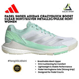 Padel Shoes Boost Adidas Crazyquick clearmint/silver/pulsemint 2026 Sneakers Sepatu Padel