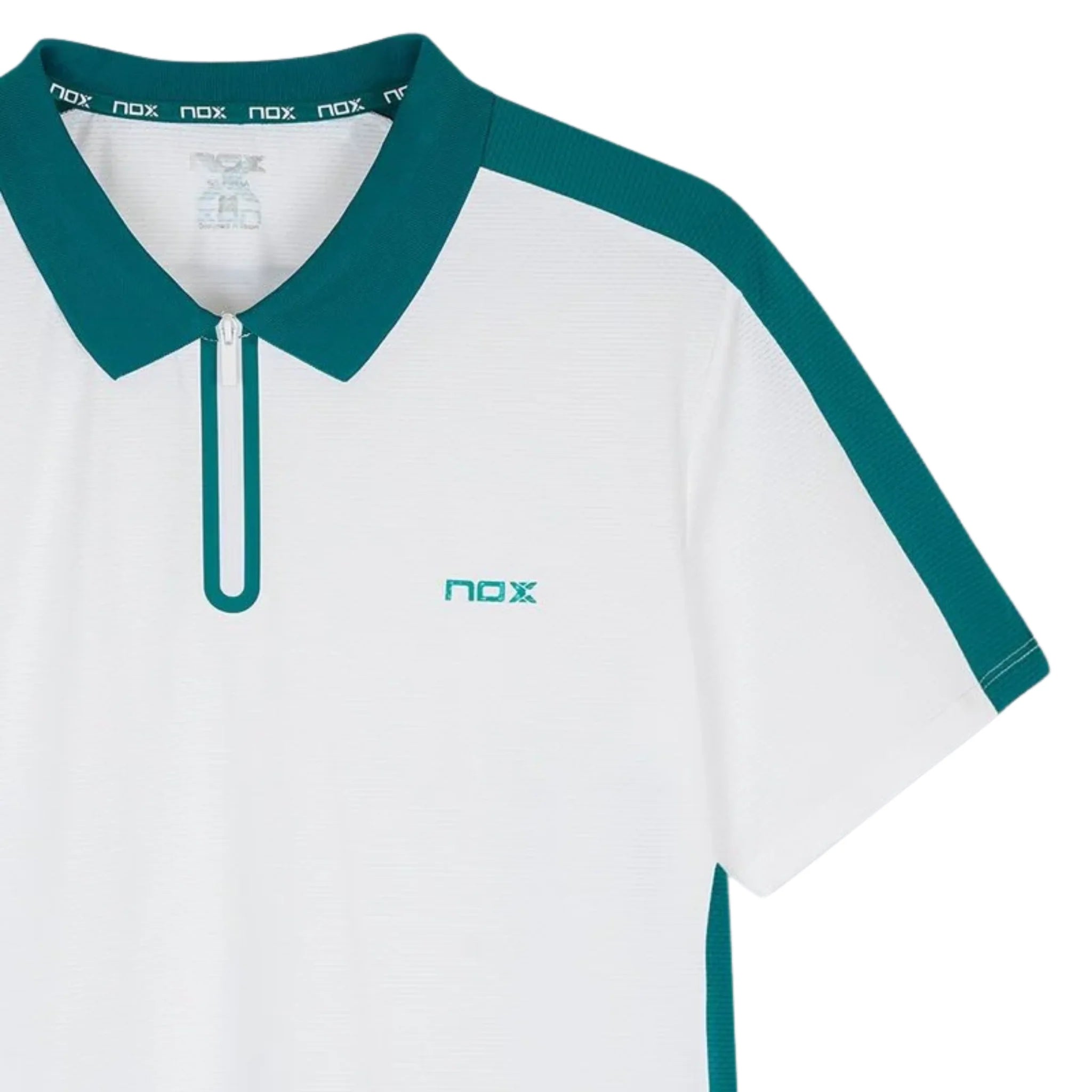 Nox Men's  PRO Polo T-Shirt White/Ivy Green