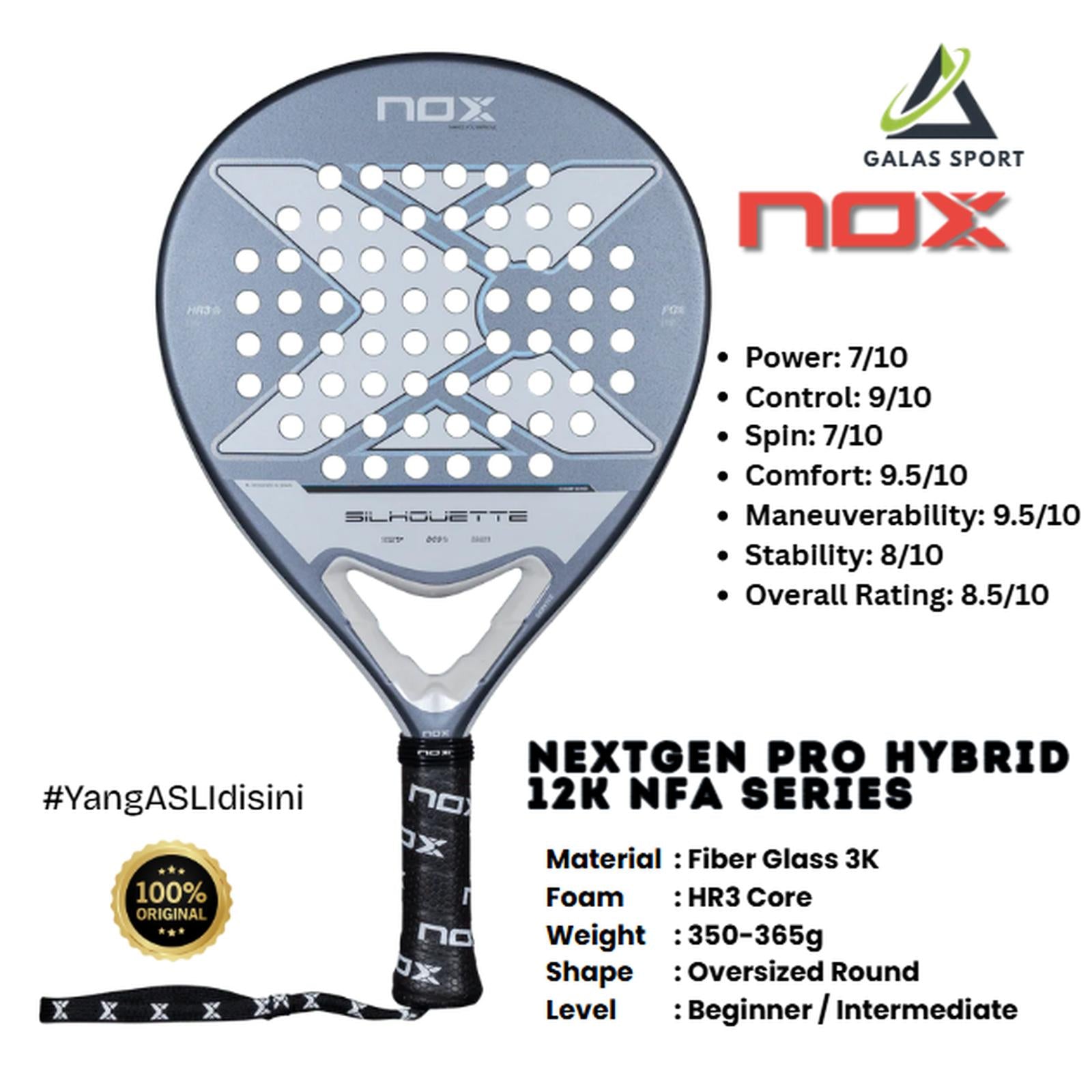 Nox X-One Silhouette 2026 (Round) by Agustin Tapia Racket/Raket Padel