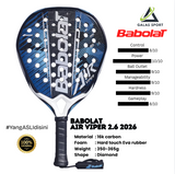 Babolat Air Viper 2.6 2026  (Teardrop) Carbon 16K Racket/Raket padel