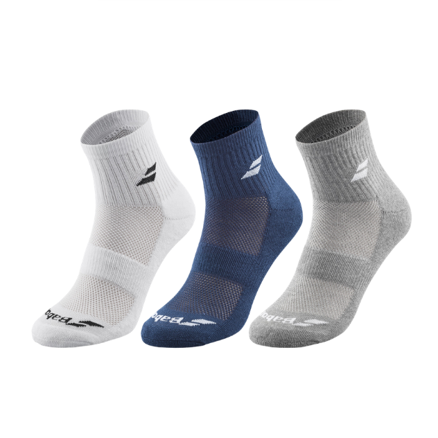 Babolat Socks Quarter Mix Color 3 Pairs
