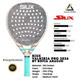 Siux Valkiria Pro Carbon 24K Teardrop 2026 by Sofia Araujo Racket/Raket Padel