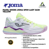 Padel Shoes Joma Woman Spin Lady 2628 Yellow  Sneakers Sepatu Padel  | Sepatu Padel Wanita 2026