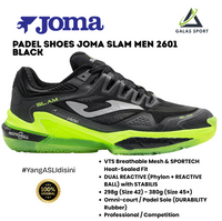 Padel Shoes Joma Slam Men 2601 Black Sneakers Sepatu Padel  | Sepatu Padel Pria 2026
