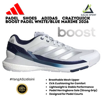 Padel Shoes Padel Shoes Boost Adidas Crazyquick White/Blue Marine 2026 Sneakers Sepatu Padel