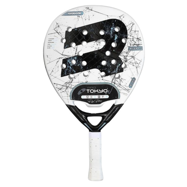 Royal Padel Pro Tokyo Limited White 2026 Twill Carbon 6K (Teardrop) Mix Fiber Racket/Raket Padel