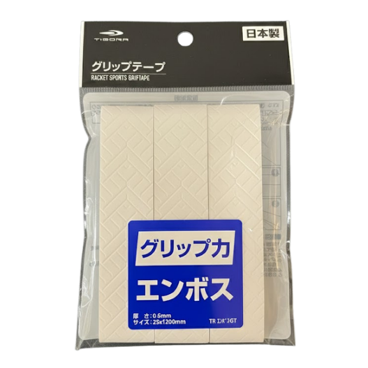 Tigora Overgrip White Tacky Emboss Tape Made in Japan