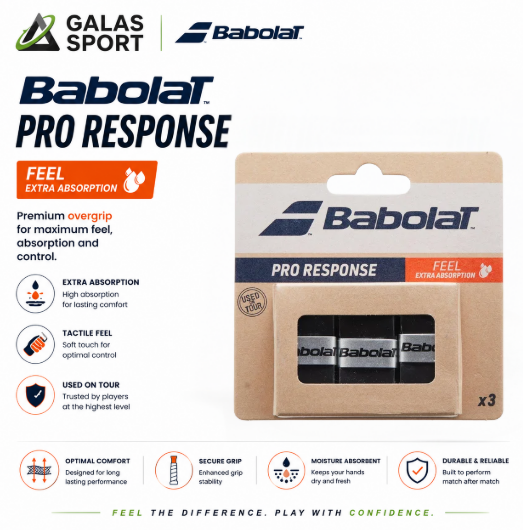 Babolat Overgrip Pro response Black X3