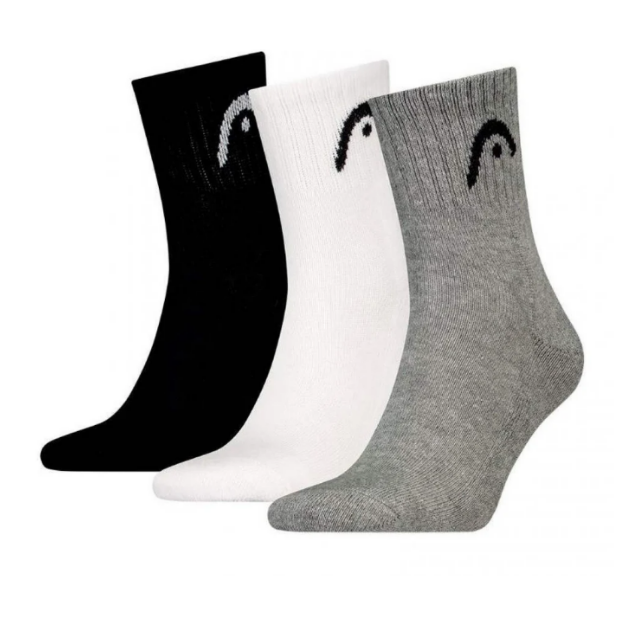 Head Socks All Sports Short Crew Black/White/Grey 3-Pack