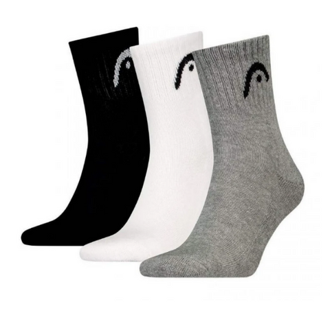 Head Socks All Sports Short Crew Black/White/Grey 3-Pack