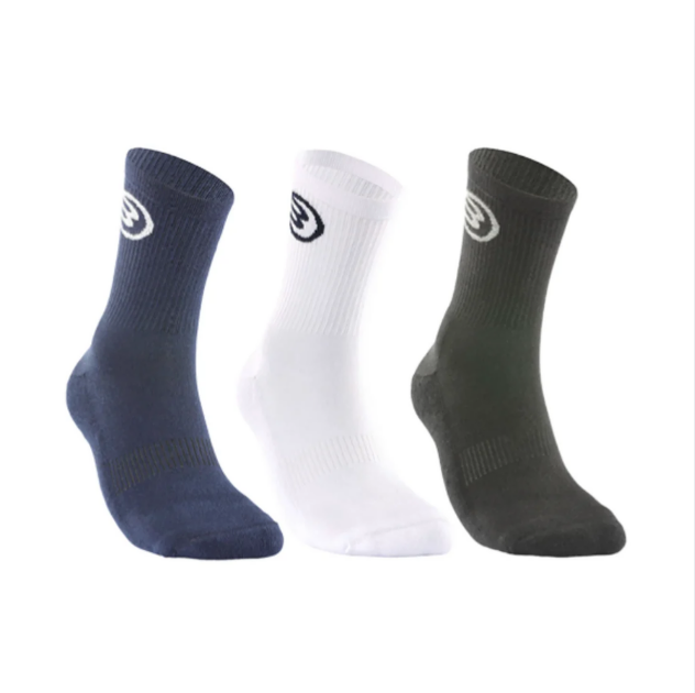 Bullpadel Socks BP262 White/Black/Navy 3-Pack