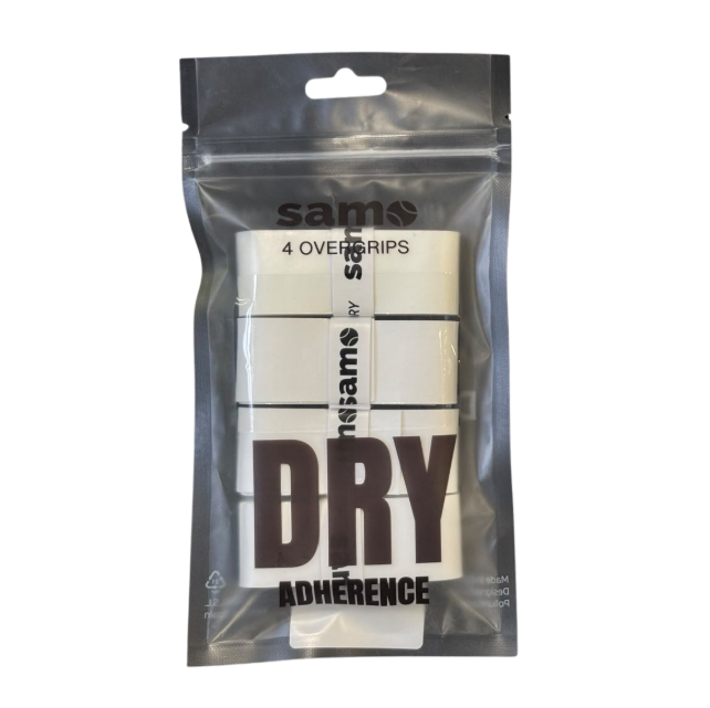 Samo Overgrip Dry Adherence Smooth White 4 pcs