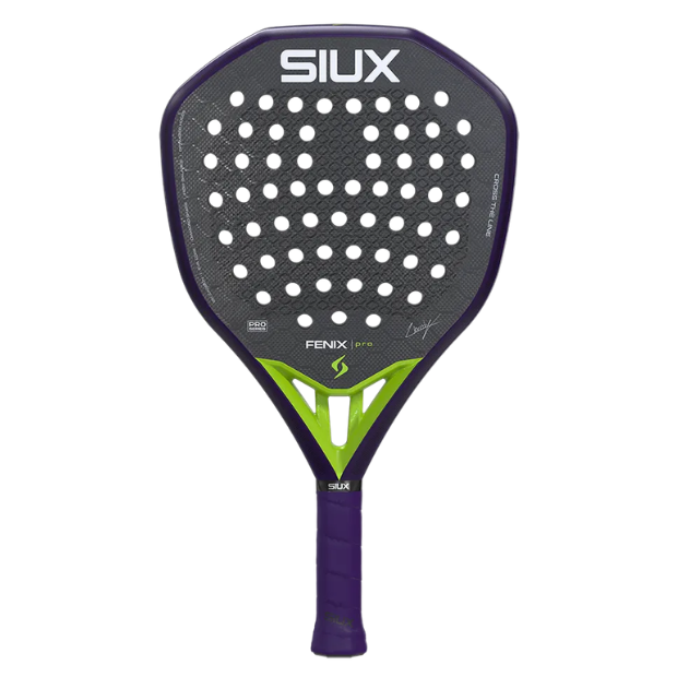 Siux Fenix Pro Glow Purple Carbon 12K (Hybrid) 2026 by Leo Ausburger Racket/Raket Padel