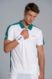 Nox Men's  PRO Polo T-Shirt White/Ivy Green